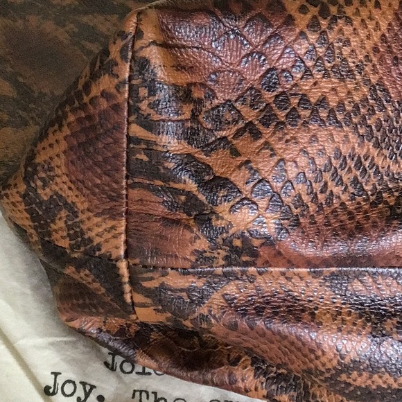 Joie Women’s Sunday Leather Tote Mahogany Rustic Snake - Picture 7 of 10